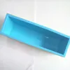 Stampi per sapone rettangolari in silicone con scatola di legno per forniture di sapone