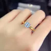 Bagues de cluster KJJEAXCMY Fine Bijoux S925 Sterling Argent Incrusté Naturel Bleu Topaz Fille Noble Bague Support Test Style Chinois Avec Boîte