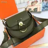 Abendtaschen Umhängetaschen Frauen Handtasche Leder Luxuries Designer Marke Oval Crossbody Female Ringdekoration Geldbörsen mit zwei ST305g