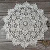 Table Mats Place Mat White Lace Round Embroidery Christmas Pad Cloth Placemat Cup Mug Dining Tea Coffee Doily