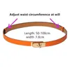 Belts Luxury Brand High Quality Women Real Leather 1.8cm Width Golden Lock Buckle Dress Jeans Sweater Waistband Belt 221014