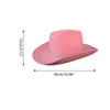 Berets D7WB Vintage Fedora Hat Women Men Felt Ladies Cowboy Hats Party Rhinestone Decor Western Style Top Bonnet Men's Cosplay