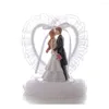 Party Decoration Groom Bride Marry Resin Character Wedding Ornament Cake Topper Couple Characters Valentine Gifts Layout Prop Decor