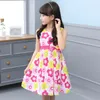 Meisjesjurken meisjes vest jurk katoen bloemen print kinderen dragen Koreaans schattig 95% prinses feest 4 5 6 7 8 9 10 11 12 14 jaar