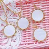 Pendanthalsband 5 st hals Nacke Round White Shell Necklace Fashion Jewelry Gift 52384