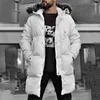 Męskie w dół WEPBEL PARKAS PARKAS PIESZĘTY Casual Coat Men Winter Solid z kapturem zamek błyskawiczny z bawełny termiczny