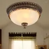 Ceiling Lights American-style Lamp Industrial Wind Resin Retro Light European Bedroom Living Room Dining Interior Lighting