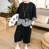 Ethnic Clothing Two Piece Set Top And Pants Online Chinese Store Traditional For Men Casual Loose Sets TA233