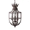 Hängslampor europeiska retro gör gammal stil akanthus bladmetod ljus sovrum gång veranda hängande belysning