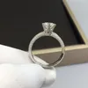 Anelli a grappolo Inbeaut 925 Silver Pass Diamond Test Taglio eccellente 1-2 Ct D Colore Moissanite Shiny Full Micro Stone Paved Ring Fine Jewelry