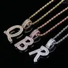 Pendant Necklaces Lucky Sonny 26 Letter Initial Necklace Custom Design Silver Gold Rose Color Hip Hop Kolye Alphabet Collier