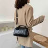 Bag women 2022 new embossed signature handbag soft leather Boston bag large capacity sling one shoulder diagonal bag