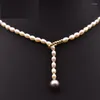 Choker Natrual Freshwater Pearl Fashion Beads Pearls Pendant Necklace For Women Girls Wedding Party Collar Bib Fine Jewelry Gift