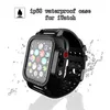 Smarta remmar Antl-damm IP68 Vattentäta skalremssatser Watch Cover med Watchband Band Armband Fit Iwatch 8 7 6 SE 5 4 för Apple Watch 42 44 45mm armband