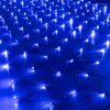 Str￤ngar beiaidi solenergi LED Net Mesh String Light 1.1x1.1m 2x3m f￶nstergardin Christmas Party Fairy Xmas Tree Garland