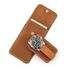 Watch Boxes Black Coffee Brown Suede Leather Box Case Collection Protection Wristwatch Relogio Display