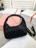 MU MU portable pleated bag with box New Fashion Arrival Durable Portable Gift Card Holder Crossbody Backpack Bags Designer Tote Wallets Luxury Leather Bag