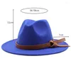 Basker Autumn Winter Wool Men's Fedoras Women's Felt Hat Ladies Sombrero Jazz Man Bowler Outdoor Vintage Top Panama Hats