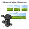 Tripods 200cm 2-in-1 Pography Video Camera Tripod for Phone Max。 5kg荷重アルミニウム合金360°回転可能なボールヘッドとキャリーバッグ