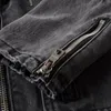 Новые мужские куртки Mens High Street Jackets Fashion Denim Пехот Черный синий повседневное хип-хоп дизайнер