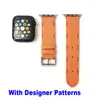 Fashion Watch Bands straps Suitable For Apple 7/6/5/4/3 iwatch 8 Luxury L Designer PU Leather Strap 45mm 41mm 49mm 38mm 40mm 42mm 44mm Crocodile Flower Pattern Watchbands