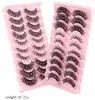 Multilayer Thick Diamond False Eyelashes with Glitter Powder Messy Crisscross Reusable Hand Made Curly Fake Lashes Full Strip Bling Eyelashes