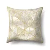 Kudde 1 st abstrakt geometriska och guldlinje polyester täcker hem mjuka möbler kast