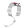 Cinturini per bracciale intelligenti Cinturino per cinturino con frange in acciaio inossidabile metallizzato Cinturino con chiusura a chiave Chiusura iWatch serie 8 7 6 SE 5 4 Per cinturino Apple Watch 44 45mm