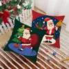 Juldekorationer Merry Cushion Cover Santa Claus ￤lg Reindeer M￶nster Kudde Ornament Hemdekoration Happy Year 2022