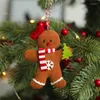 Christmas Decorations 3 Pieces Pendants Cartoon Gingerbread Man Shaped Hanging Artware Home For Shops