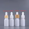 200pcs 10ml bottiglia di vetro bianco contagocce bottiglie di olio essenziale con contagocce campione di profumo fiale essenza liquido cosmetico