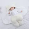 담요 Swaddling 부드러운 태어난 아기 랩 슬리핑 침낭 봉투 100%면 두껍게 아기를위한 고치 0-9 개월 221012