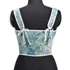 Waist Tummy Shaper Short Lace Up Overbust Corset Crop Top Fashion Embroidery Straps Cami Cropped for Women 221019