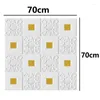 Adesivos de parede 70 70cm 3d estéreo auto-adesivo painéis decorativos de teto papel de parede de papel de parede de quarto de fundo da sala de estar definida