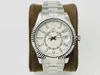 Z oryginalnym pudełkiem Mężczyźni Watch BP Factory 41 mm Skydweller Ice White Arabic Rzadka rozkładka automatyczna moda Mass Man Watch Folding Me2569047