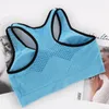 Yoga Outfit Seamless Mesh Sports Bra Women No Steel Ring Workout Breathable Quick-Dry Shockproof Gym Fitness Running Underwear