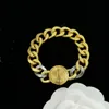 Europe Amérique Style Bracelets Chaîne Épaisse Bracelet Grèce Méandre Motif Banshe Méduse Portrait Plaqué Or 18K Bijoux Femmes Fête Fête Cadeaux HMB3 -- 08