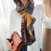 スカーフシルクスカーフの女性印刷縞模様のエレガントユニークなパシュミナ女性夏春の秋の薄いソフトショール