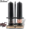 Mills Automatic Salt Pepper Grinder Set Electric Plastic Ceramic Burr Mill per Herb Spice Gadget regolabili per la macinazione della cucina 221018