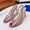 Summer Comfort Dress Shoes Women Designer Fashion Diamond Sandals Gold Flash Sexy High Heels