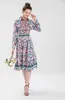 Street Style Abiti European Station Spring and Autumn Show 2022 New Fashion Women's Middle length Printed Dress Fashion