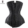 Taille buik Shaper Drop Corset Lange torso Corsets Zwart Wit Korset Overbust Slankelen Floral Bustier Women Plus Size Gorset 221019