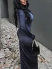 Повседневные платья, женское длинное платье с принтом тай-дай, уличная одежда с рукавами и принтом тела, облегающее вечернее коктейльное вечернее платье