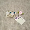 Cartes à bijoux 3.5x2.5cm, pour emballage, affichage, vente de boucles d'oreilles, étiquette en papier Kraft de couleur blanche, sac cadeau, emballage en boîte