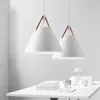 Lâmpadas pendentes Lâmpada moderna Cone White Hanglamp Dining Room Living Bar Light Luminire Kitchen Lighting Nordic