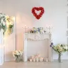 Decorative Flowers Valentine Hearted Wreaths Garland Wedding Birthday Ing Front Door Decor