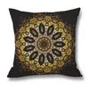 Kussen 18 "x18" worp covers mandala droomvanger donkere gothic linnen print home decoratie sofa woonkamer cover