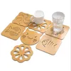 Table Mats 14.8 14.8cm Wood Wooden Cute Shapes Insulation Heat Mat Dining Cup Placemat Decor Pot Bowl