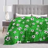 Cobertores Flanela Blanket Football Gate e Soccer Ball Light Fino Lavagem mecânica quente arremesso macio no sofá -cama Travel Patchwork