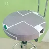 Stol täcker rund tryckt bar omslag av pall elastisk säte hushållsartiklar moderna bekväma